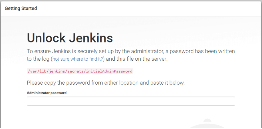 Visit 'VPS_IP:8080' in your browser, then copy and paste the admin password into Jenkins.