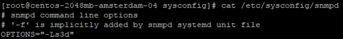 Edit options in /etc/sysconfig/snmpd for streamlined SNMP service.