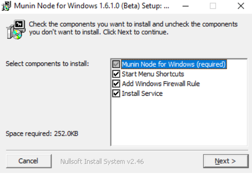 Munin Node for Windows 1.6.1.0 (Beta) Setup