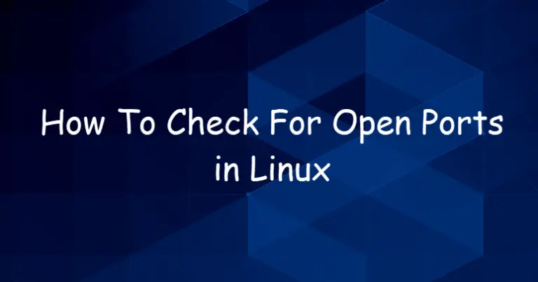 Linux Open Port5