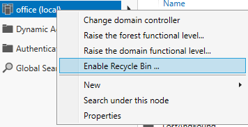 in window server active recycle bin 13