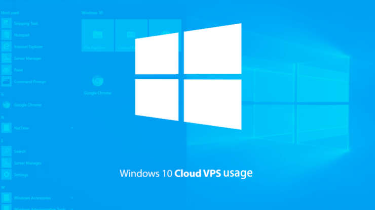 window 10 cloud server usage